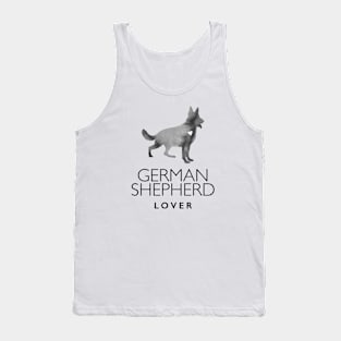 German Shepherd Dog Lover Gift - Ink Effect Silhouette Tank Top